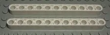 Lego Technic Perforated Beam 1x11 White 2 Pieces