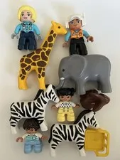 Lego Duplo Animals & Figures Elephant, Giraffe, Bunny, Zebra Yellow Seat Lot