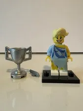 LEGO CMF 4 Minifigure - Female Ice Skater w/ Skirt & Ice Skates (INCOMPLETE)