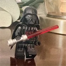 LEGO Star Wars Darth Vader Minifigure w/ Red Lightsaber, Cape & Helmet