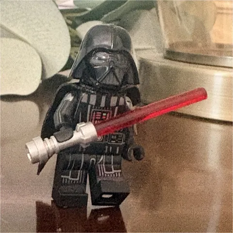 LEGO Star Wars Darth Vader Minifigure w/ Red Lightsaber, Cape & Helmet