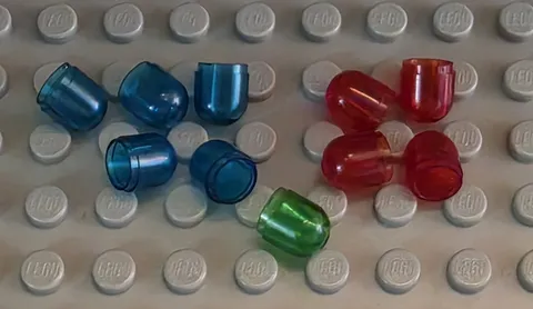 Lego ELECTRIC Trans Light Bulb Cover ( Colored Globe ) Lot of 10