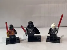 LEGO Star Wars Lot of 3 Darth Vader Minifigures sw1029 Stands Cape White Head
