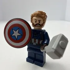 LEGO® Captain America Minifigure - Infinity War Shield Mjölnir Beard sh0495