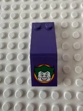 LEGO Windscreen 5x2x1 2/3 with Joker Face Pattern (Sticker) 6070pb004 - Set 6863
