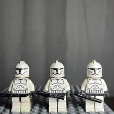 LEGO Star Wars Clone Wars Clone Trooper Minifigure sw0201 Lot of 3 - 1Q