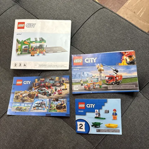 Lego City Instruction Manual Set of 4 Only