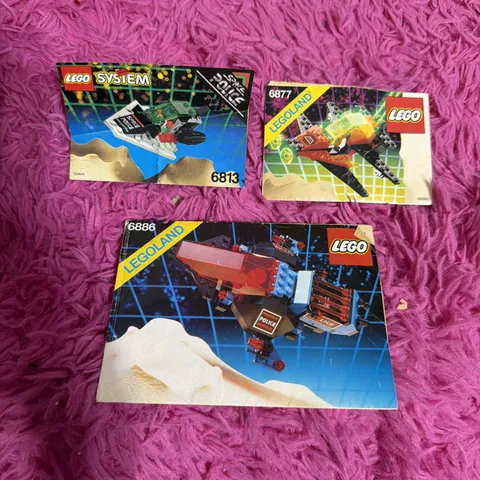 1990's LEGO Vintage Instruction Books 6913, 6877, 6886 Legoland Space Police