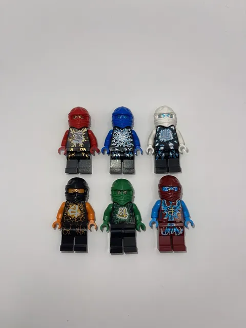 Lego Ninjago Airjitzu Minifigure Lot 2015 RARE Kai Jay Zane Cole Lloyd Nya