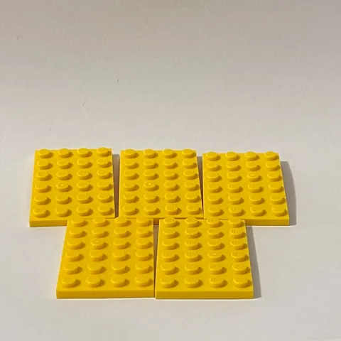 Lego 3032 Yellow Replacement Add-on Pieces Parts Lot of 5
