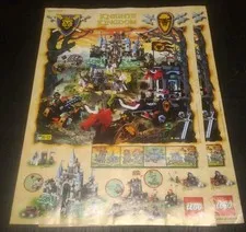 ⭐(1×)Lego Knights Kingdom 2000 Small Poster Pamphlet⭐