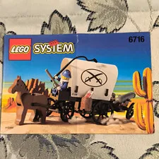 LEGO Instructions System 6716 Covered Wagon/Weapons Wagon Manual 1996