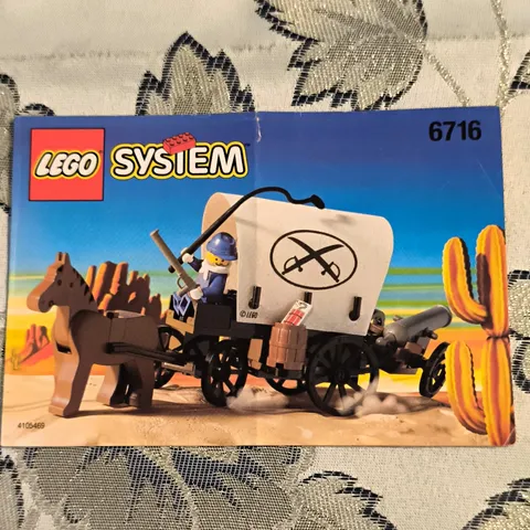 LEGO Instructions System 6716 Covered Wagon/Weapons Wagon Manual 1996
