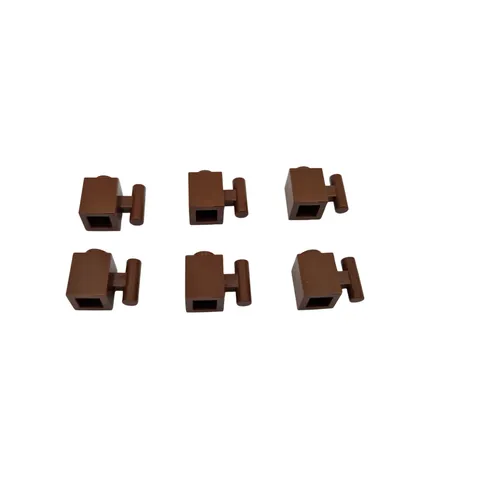 6 Lego® TRAIN Railway 9V RC 1x1 Brick with Handle Hold BROWN