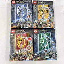 Four Sealed & Retired LEGO Harry Potter Sets; 76409, 76410, 76411, & 76412