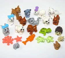 LEGO FRIENDS PET LOT of 22 ANIMALS Lamb Turtle Deer Squirrel Mouse Hedgehog