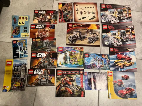 Lego Manual Lot Star Wars Indiana Jones Speed Racer Exo Force Elves Knights +