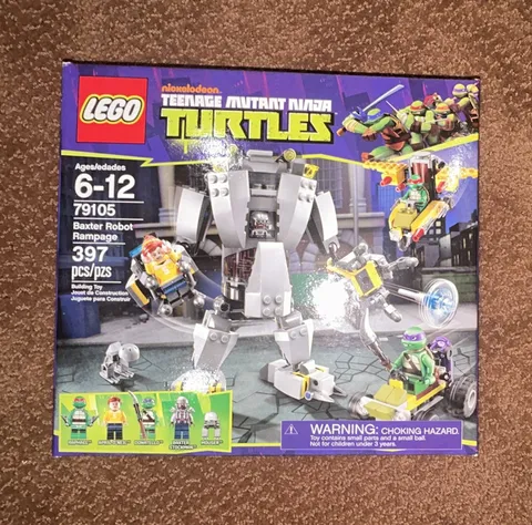 LEGO Teenage Mutant Ninja Turtles Baxter Robot Rampage 79105 397pcs damaged Box