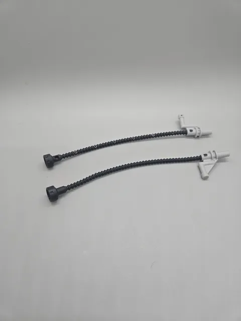 LEGO 6425 Duplo Black Fire Hose  Fuel Line Gray Nozzle Lot Of 2