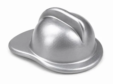 LEGO Minifigure, Headgear Metallic Silver Fire Helmet