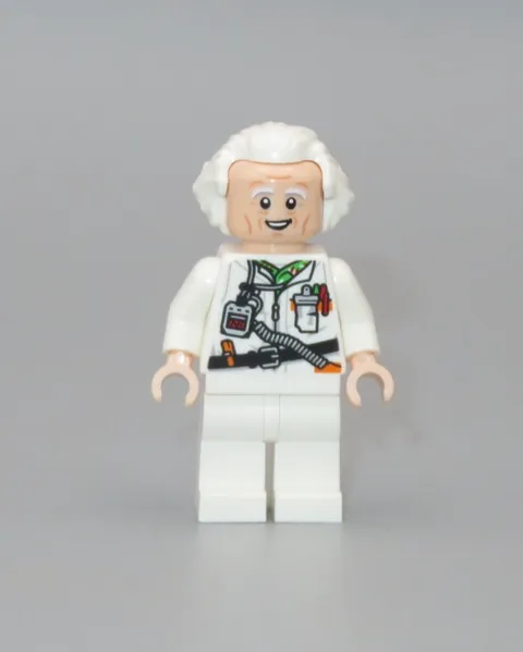LEGO New Doc Brown Back to the Future minifigure Time Machine 77256 Champions