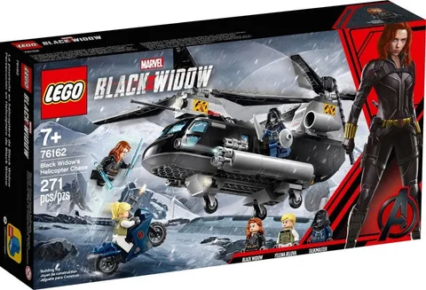 LEGO Marvel 76162 Black Widow Helicopter Chase Building Set New