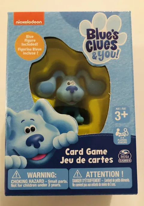 Nickelodeon Blue’s Clues & You Card Game With Blue Figure - FREE SHIP