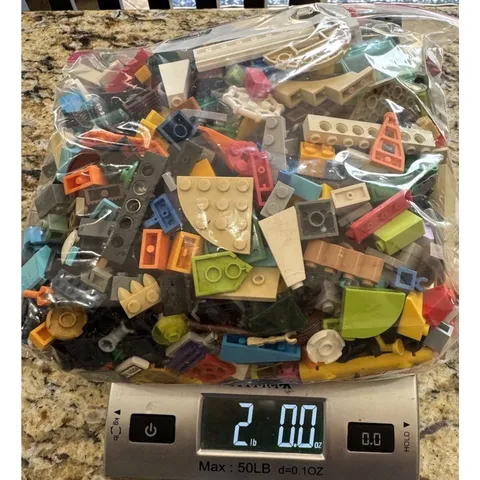 2 TWO POUNDS2 lbs Mixed LEGO Lot Authentic Bricks Parts & Pieces Cleaned Sorted