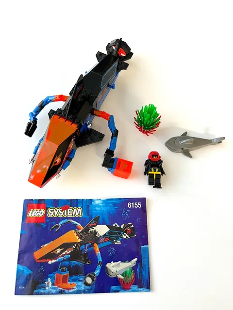 Lego Aquazone Deep Sea Predator #6155 Vintage 1995 w Manual MIssing 1 Piece