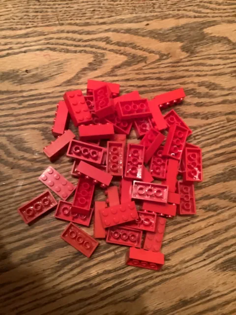 genuine Legos red 2 x 4 blocks lot of 50