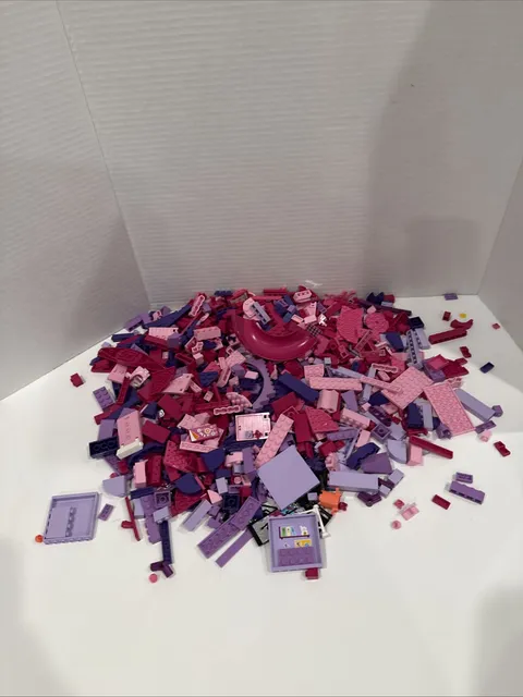Lot Of 2 Pounds (Lbs) Lego Miscellaneous Pink and Purple Parts Pieces Bricks