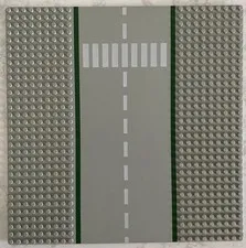 LEGO Vintage Gray 10x10 32x32 Baseplate Airport Runway Roadway