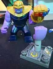 LEGO Marvel Thanos Bigfig Minifigure w/ Infinity Gauntlet & Display Stand