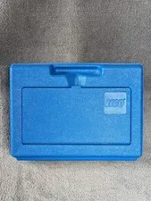 Vintage LEGO Carrying Storage Case 1983 Blue Hard Plastic Box Bin Genuine