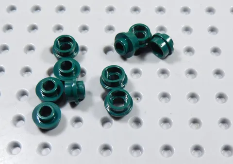 LEGO Lot of 10 Dark Green Round 1x1 Plates w/ Open Stud BM
