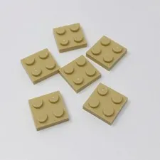 3022 LEGO Parts Plate 2x2 TAN (6)
