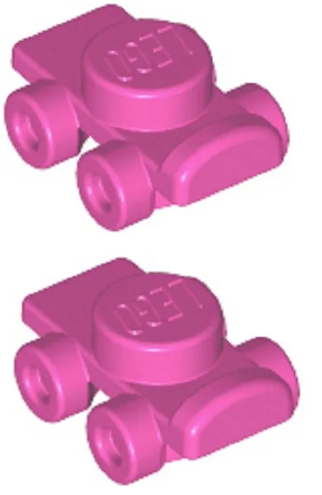 Lego 71002 x2 New DINER WAITRESS Minifig ROLLER SKATES Dark Pink Part 11253 D66