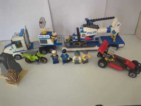 LEGO City Helicopter Transport 60049 Police Truck Blue White