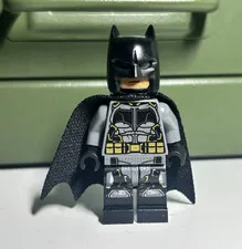 LEGO Batman Tactical suit Justice league Minifigure with Black Cape and Cowl