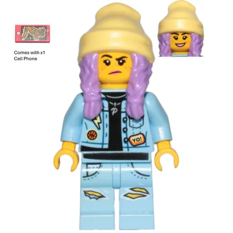 LEGO Hidden Side Parker L. Jackson Minifigure hs011 w/ Phone Dual Face New