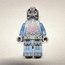 LEGO Minifigure Light Blue Robot/Cyborg with Printed Torso, Legs & Gray Head