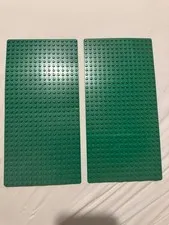 2 Vintage LEGO 16x32 stud baseplates (Part 3857) - Two Flats Only