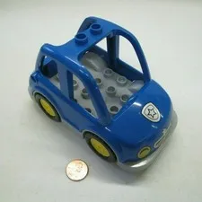 Lego Duplo BLUE POLICE CAR Vehicle Rescue for Cop Paramedic Ambulance Doctor