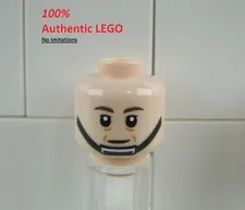 LEGO NEW Light Flesh Head with Chinstrap (1x) 6472486 Minifigure Part 106814