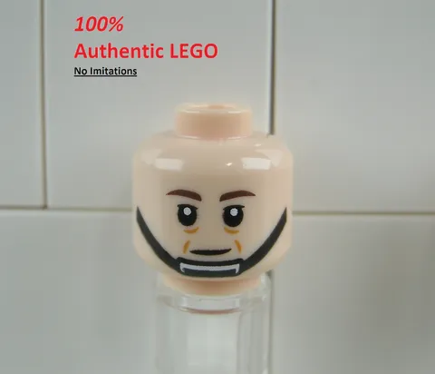 LEGO NEW Light Flesh Head with Chinstrap (1x) 6472486 Minifigure Part 106814