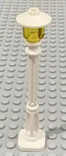 LEGO  Light Post Pole With Trans Yellow / Amber Globe And White Top