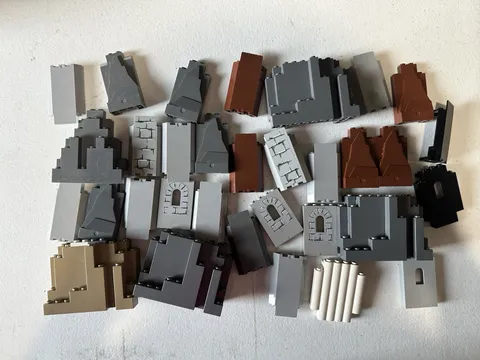 Lego Specialty Pieces Castle Tower Wall Panels Lot 32 Pc