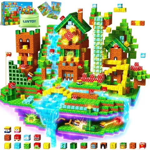 Magnetic construction child cube magnetic building block magnet...