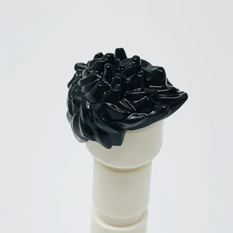 98385 LEGO Minifigure Hair Spiked Medium Black Minifig