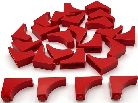 Lego 25 New Red Arches 1 x 3 x 2 Inverted Parts